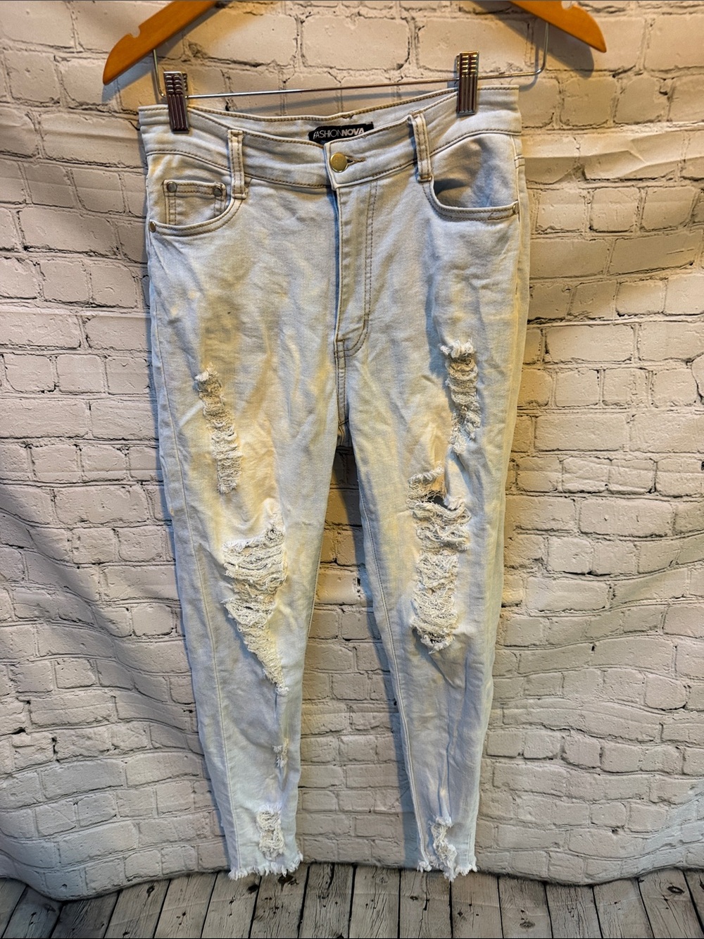 Fashion Nova Premium Denim Distressed Jeans